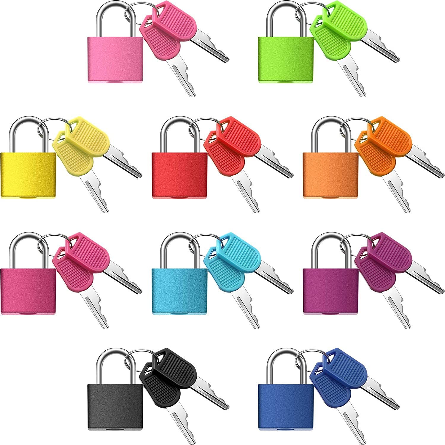 Suitcase Locks with Keys, Metal Padlocks Luggage Padlocks Multicolor Small Padlock Keyed Padlock for School Gym (4) (B0BB2DLLQD) Amazon Price History, Amazon Price Tracker