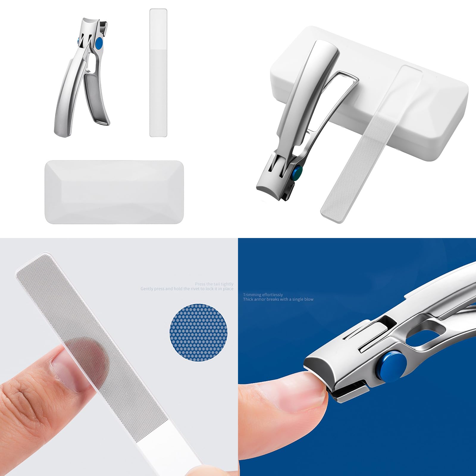 Clippers Wide Jaw Opening Toe Clippers for Thick Nails Easy Trimming Comes with File