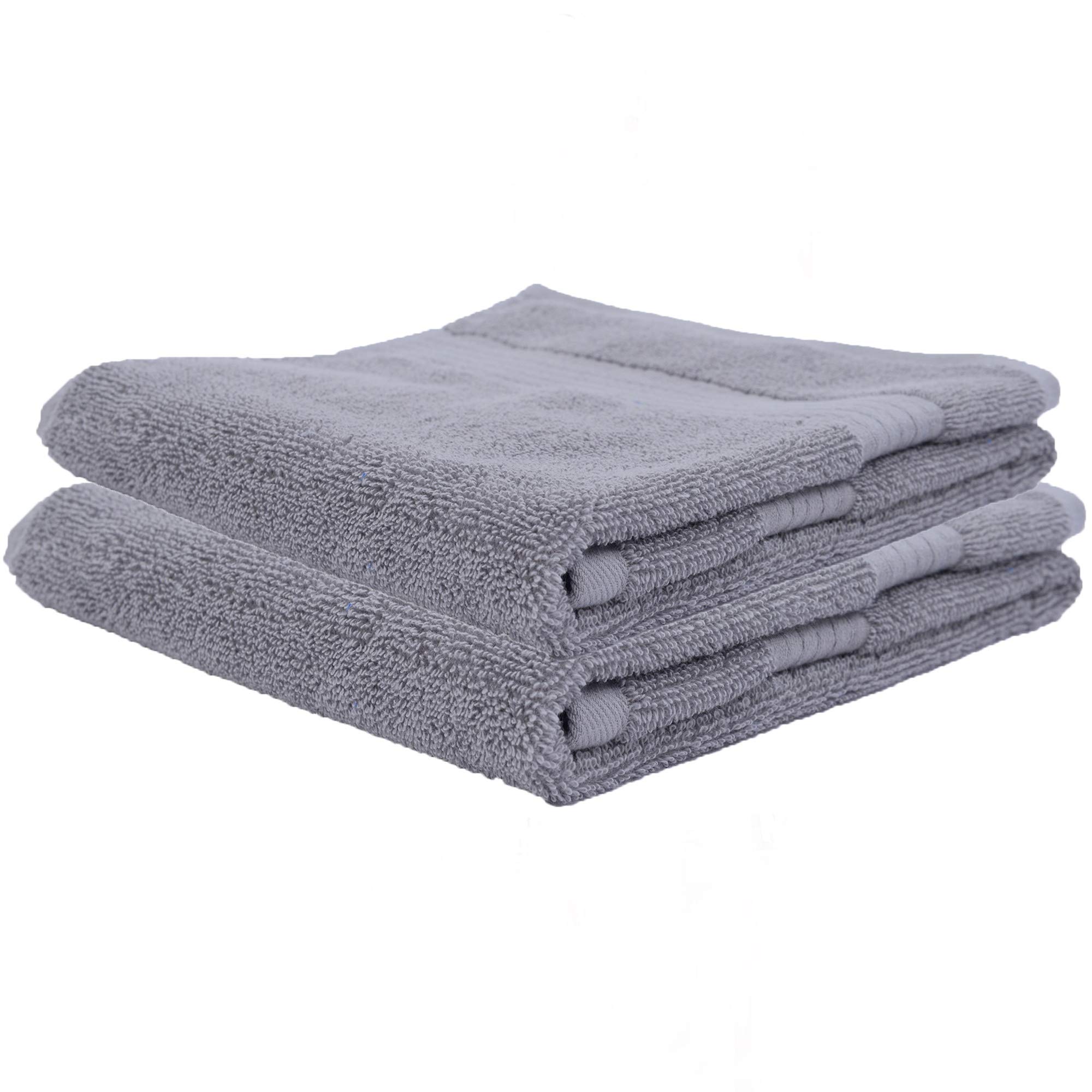 Alpine Swiss100% Cotton Towel Set 2 Piece Soft and Absorbent 500 GSM Hand Towels 20" x 30" Gray