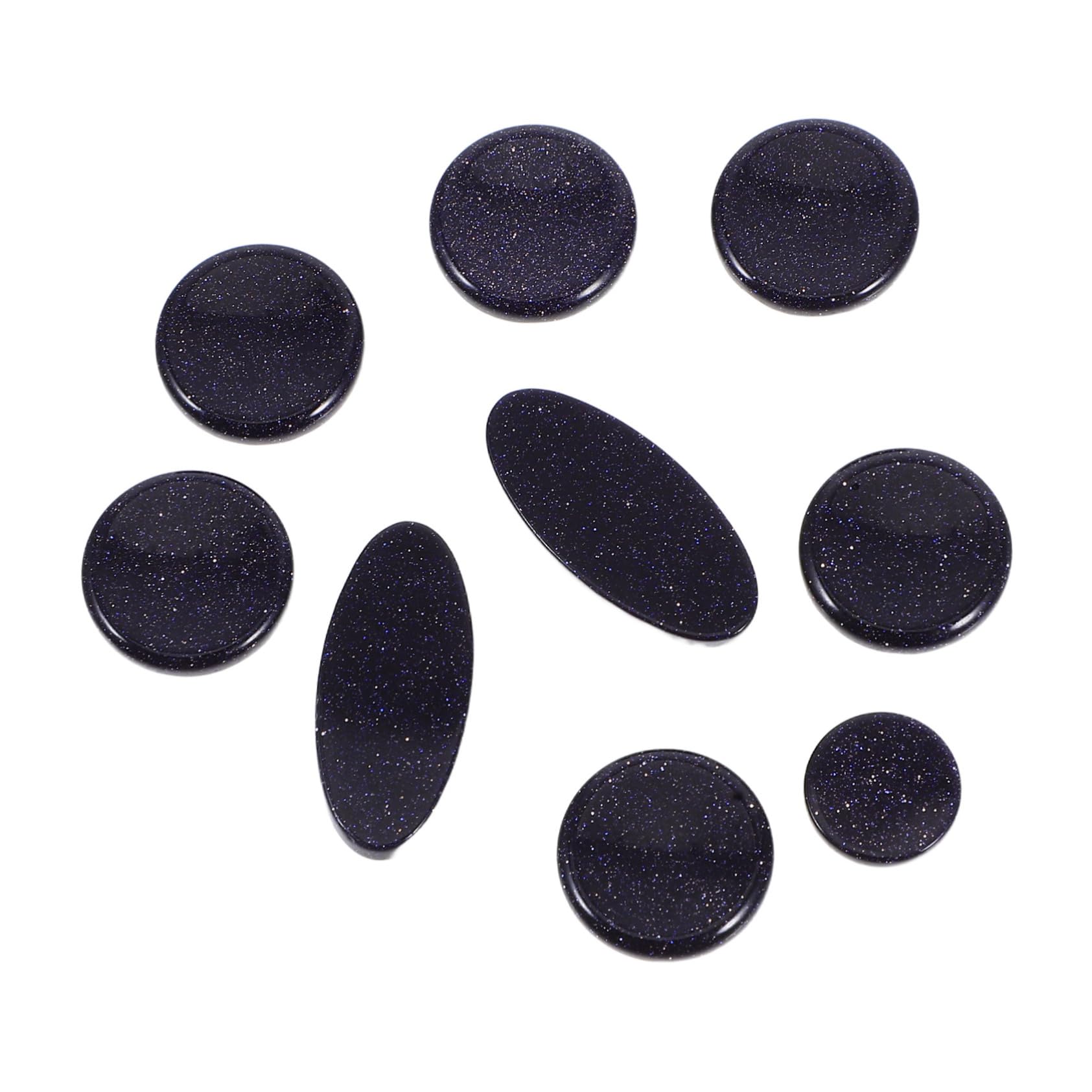 BESPORTBLE 9Pcs Saxophone Key Button Inlays Set for Alto Tenor Soprano Saxophones Durable Shell Material Dark Blue Essential Accessories for Musicians