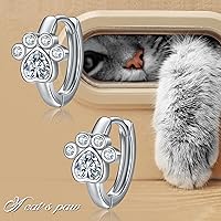 Vista 5 de Aretes de plata de ley 925 para mujer, aretes hipoalergénicos, Plata de ley, Circonia cúbica