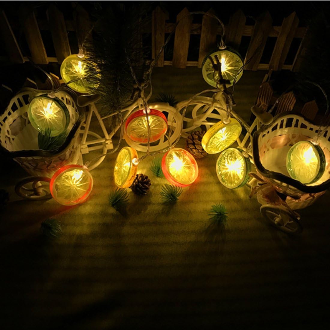 Amazon.com: Amants01 Lemon Slice String Light, 5ft 10 LED Bulbs Battery ...