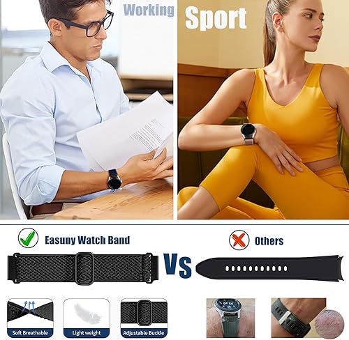 Miniatura 4 de Easuny Correas de reloj de 0.866 pulgadas compatibles con Samsung Galaxy Watch 3 de 1.772 pulgadasGalaxy Watch 1.811 pulgadasGear S3 Frontier,