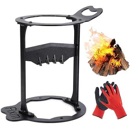 FixmWood Splitter with Gloves, Wood Cracker Manual Log Splitter Tool, Sturdy Firewood Cutter for Camping, Barbecue and Picnic