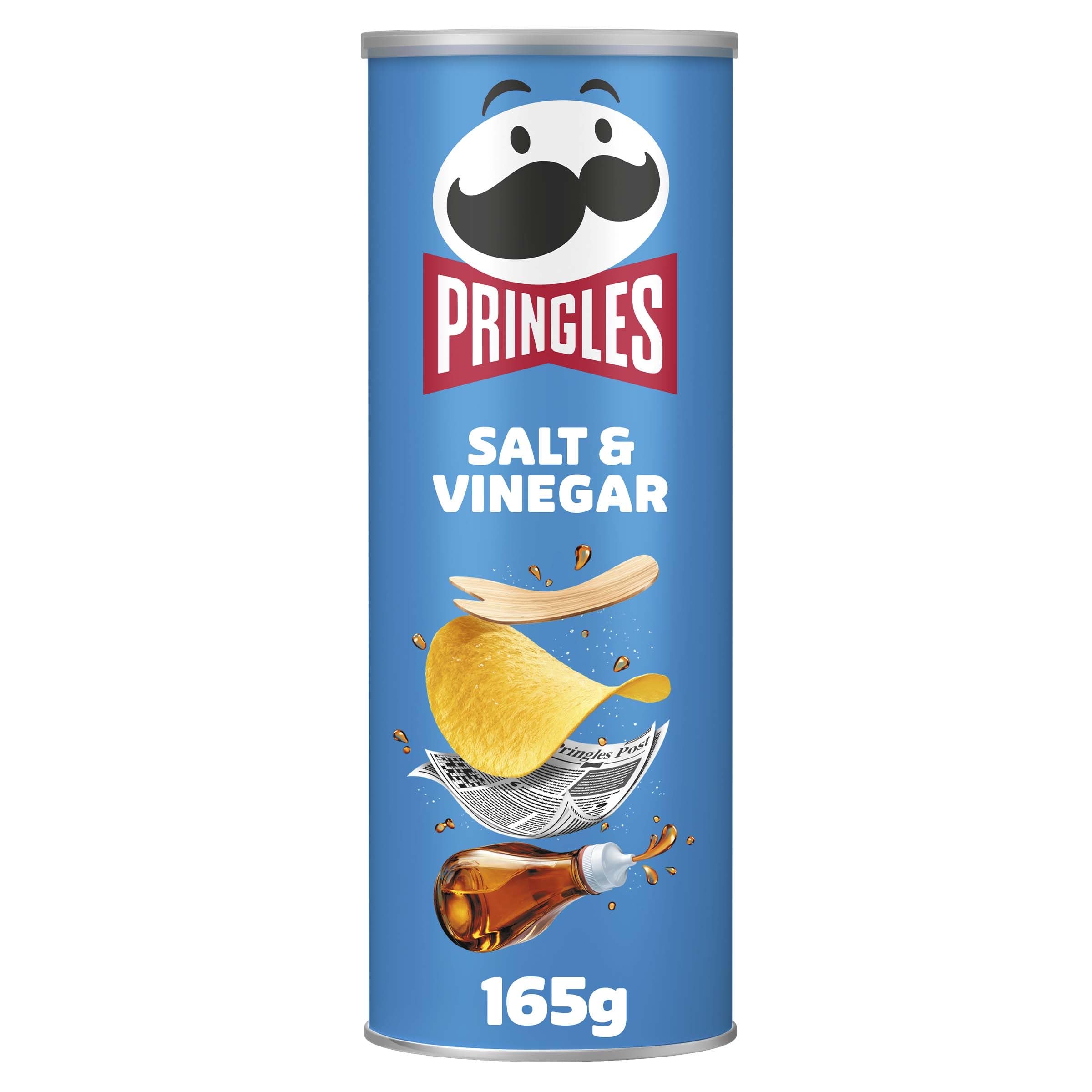 Pringles Salt & Vinegar | Aperitivo salado Sabor Sal y Vinagre | Tubo | 165g