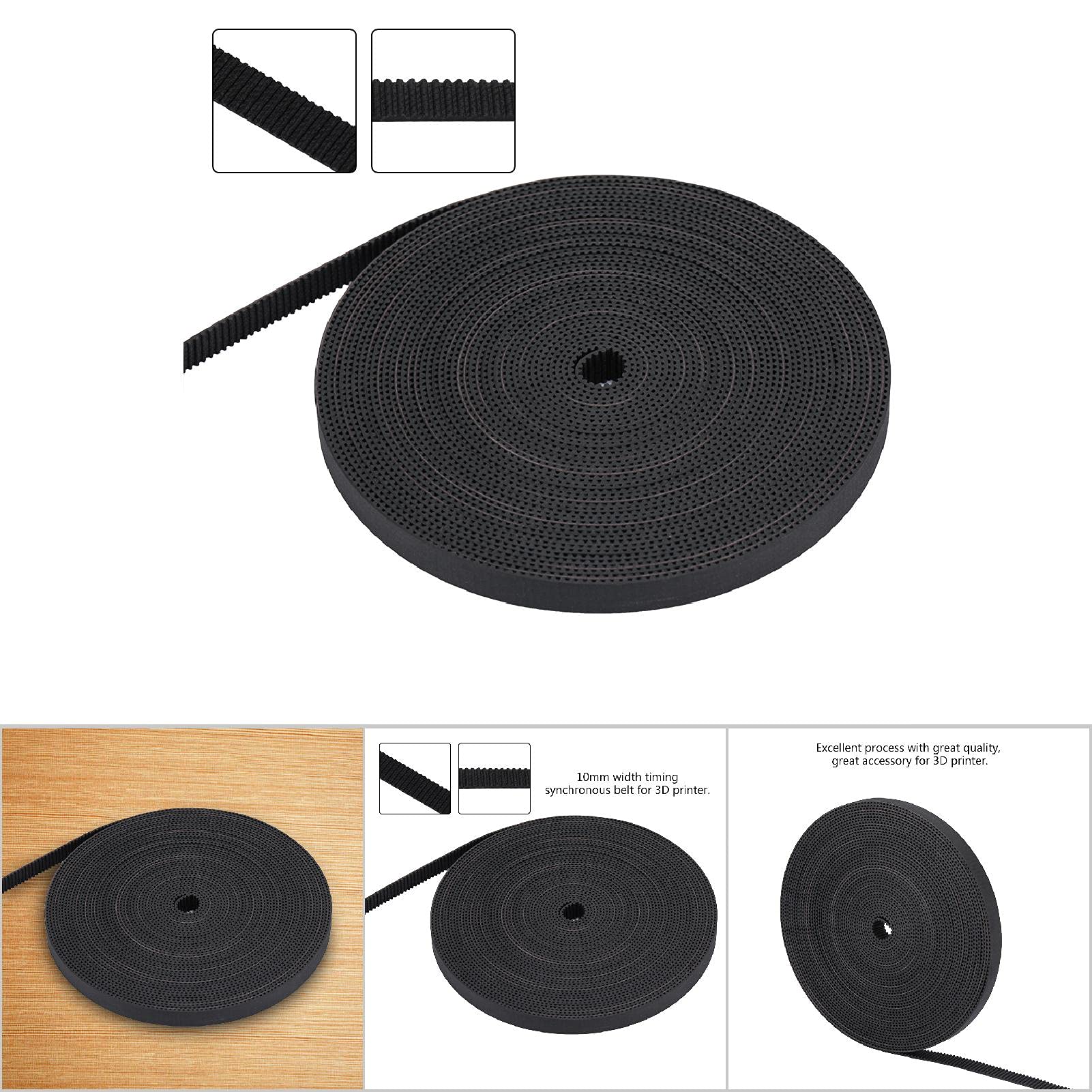 Pasek Rozrządu Drukarki 3D, szerokość 10 Mm 2GT Gumowy Synchroniczny Pasek Rozrządu do Drukarki 3D, Pasek Zębaty Pasek Rozrządu Drukarki 3D, Koło Pasowe Drukarki 3D Otwarty (10 m / 32,8 stopy)