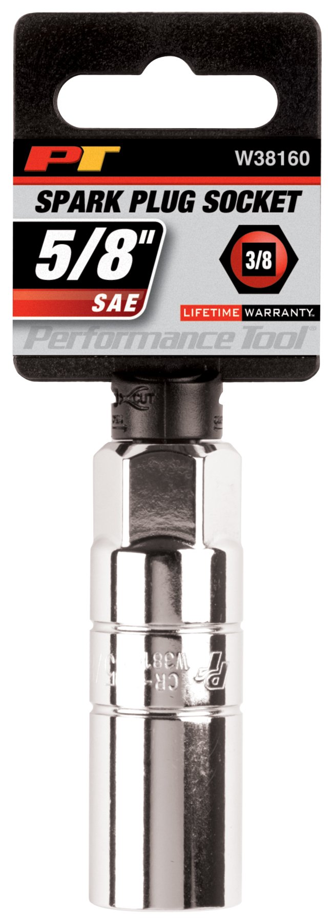 Performance Tool W38160 3/8" Dr 5/8" Spark Plug Socket