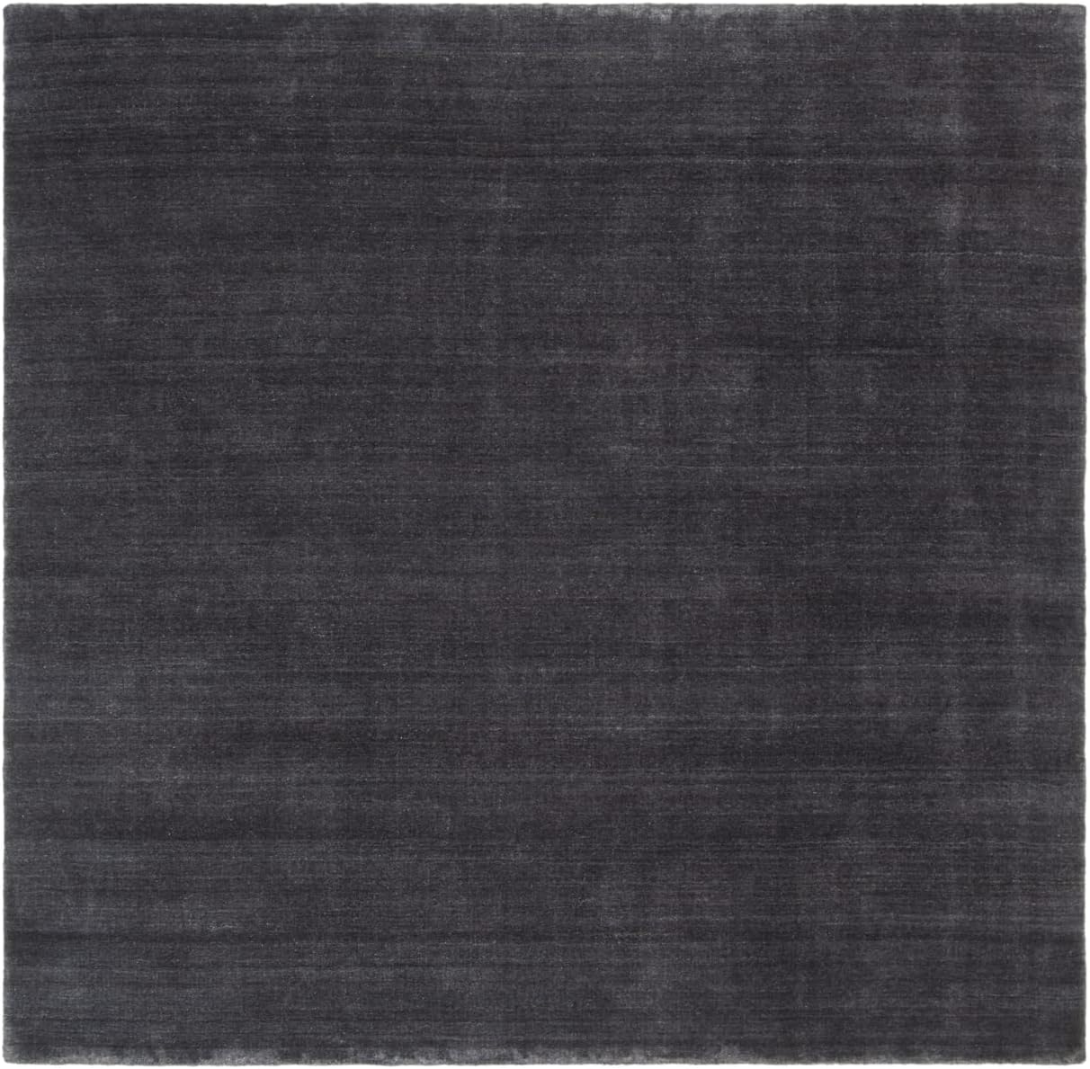 Handmade Black Wool Tufted 4' x 4' Square Area Rug