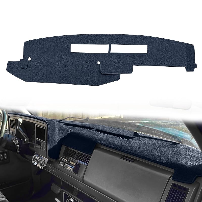 Capa para Painel Sob Medida BLIBLIUNIT para Chevy Chevrolet/GMC Sierra C1500, C2500, C3500, K1500, K2500 e K3500 1988–1994, azul-marinho