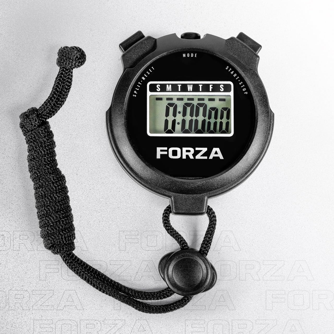 FORZA Cronometro Sportivo | Cronometro Multifunzionale Per Allenatori, Atleti E Scuole | Resistente All’acqua | Facile Da Leggere | 5 Colori (Nero, Pacco Da 25)