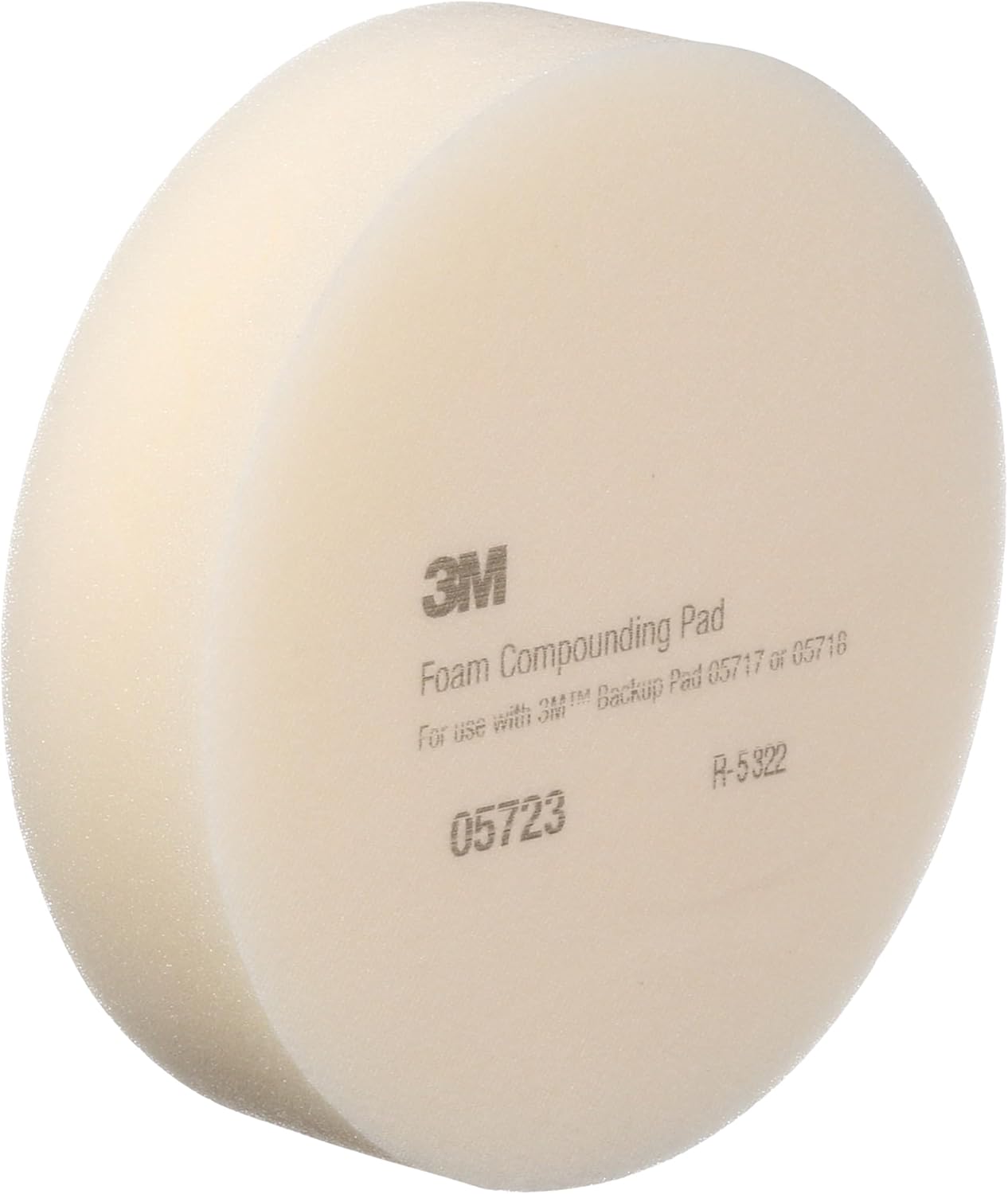 3M Foam Compounding Pad, 05723, Single Sided, Flat Back, Hook and Loop, 8 in (203.2 mm), 2 Pads/Bag - Image 10