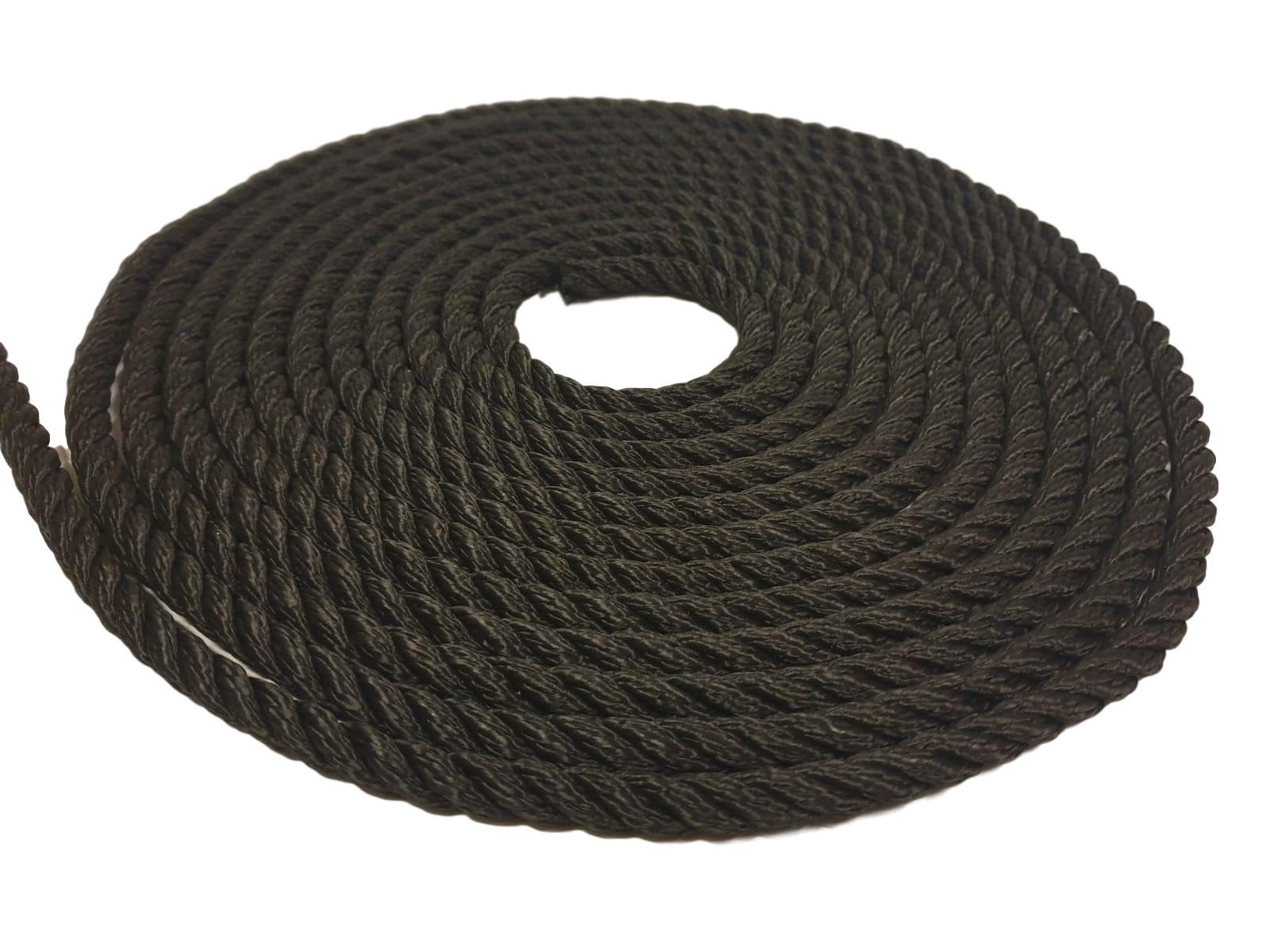14mm Black Yacht Rope - Softline Polypropylene - Polysoft - Available By The Metre - Floating Mooring Rope