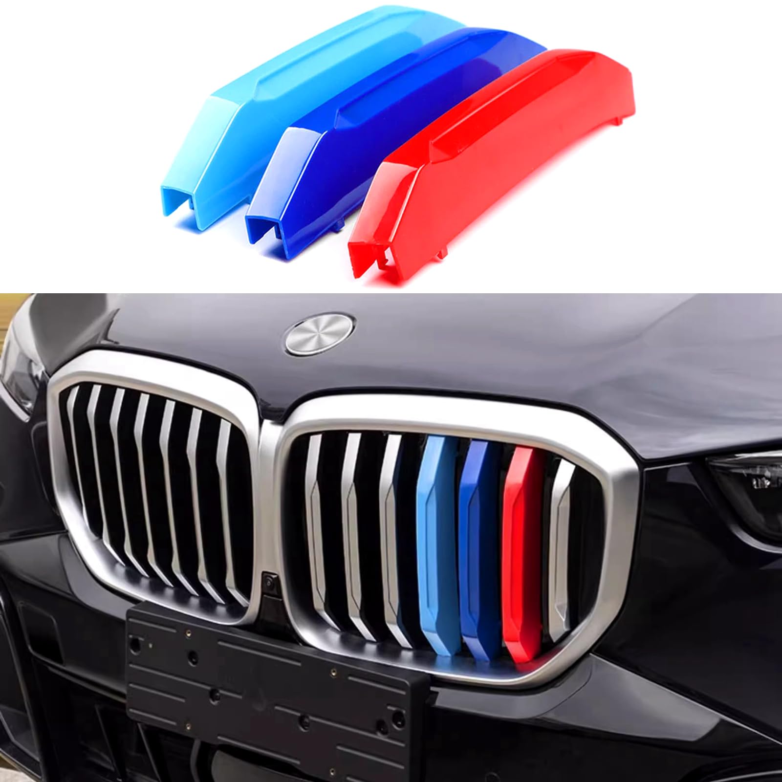 Amazon.com: Exact Fit Tricolored Front Grille Insert Trims Compatible ...