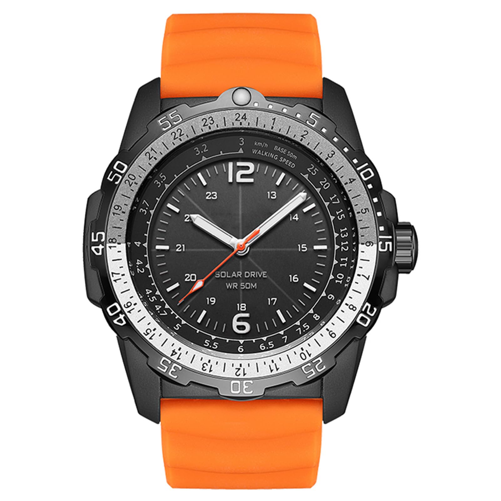 Montres Sportives à étanchéité Numérique à L'énergie Solaire pour Hommes Montres Extérieures 50m 50m avec Une Fonction Lumineuse pour Les Hommes