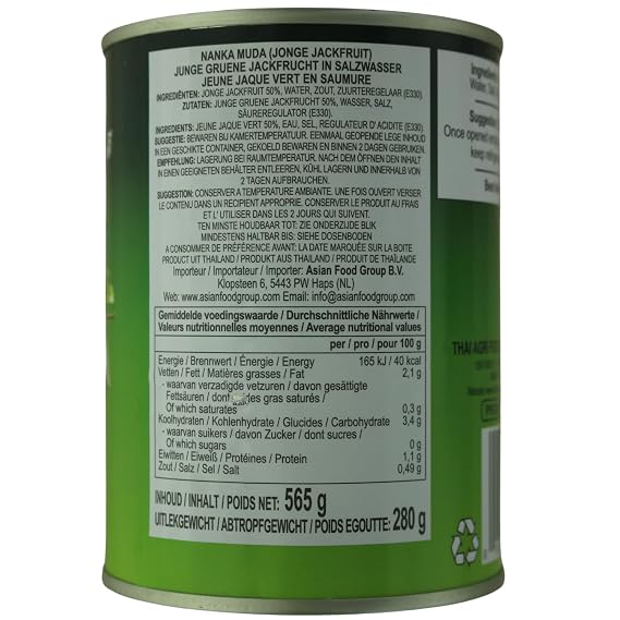 Aroy-D Young Green Jackfruit in Brine, 20 Ounce (Pack of 6)