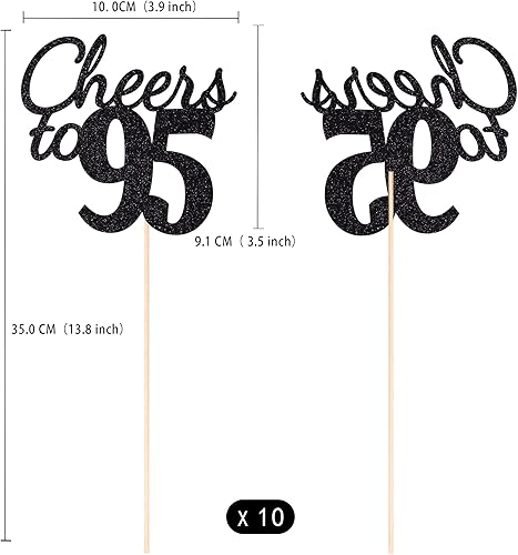 Miniatura 117 de Gexolenu Cheers to 40, paquete de 10 centros de mesa de cumpleaños de 40 cumpleaños con purpurina de color oro rosa de doble cara para mesas