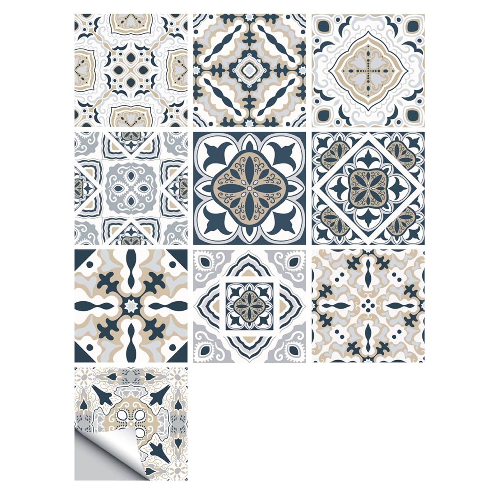 EJvkrbtx Matte Floor Tile Stickers Multicolor 10pcs 10x10cm,15x15cm,20x20cm(Color 6,15cmX15cmX10pcs)