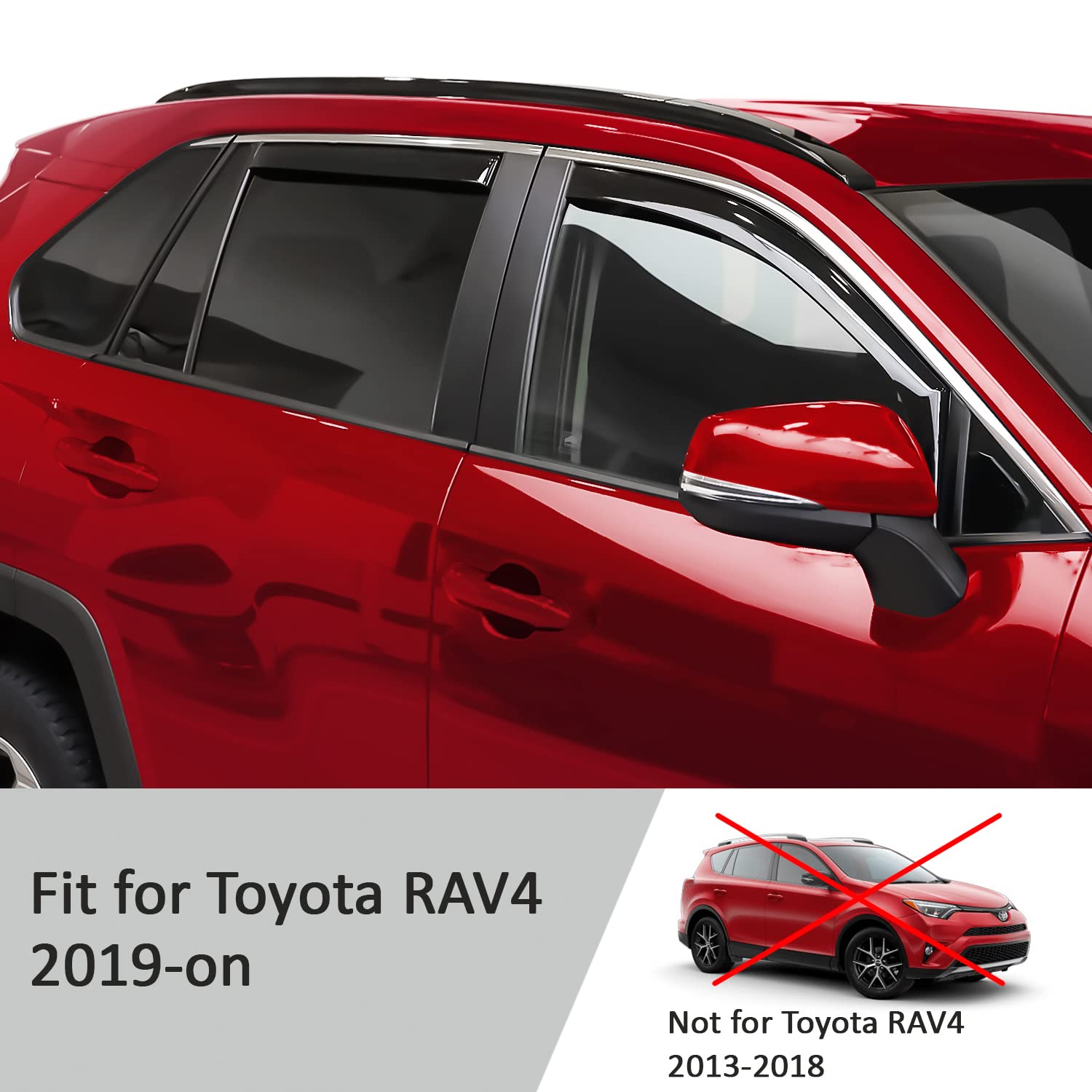バグシールド 20132018 Toyota Rav4サイドウィンドウベントバイザーSun Guard Toyota RAV4