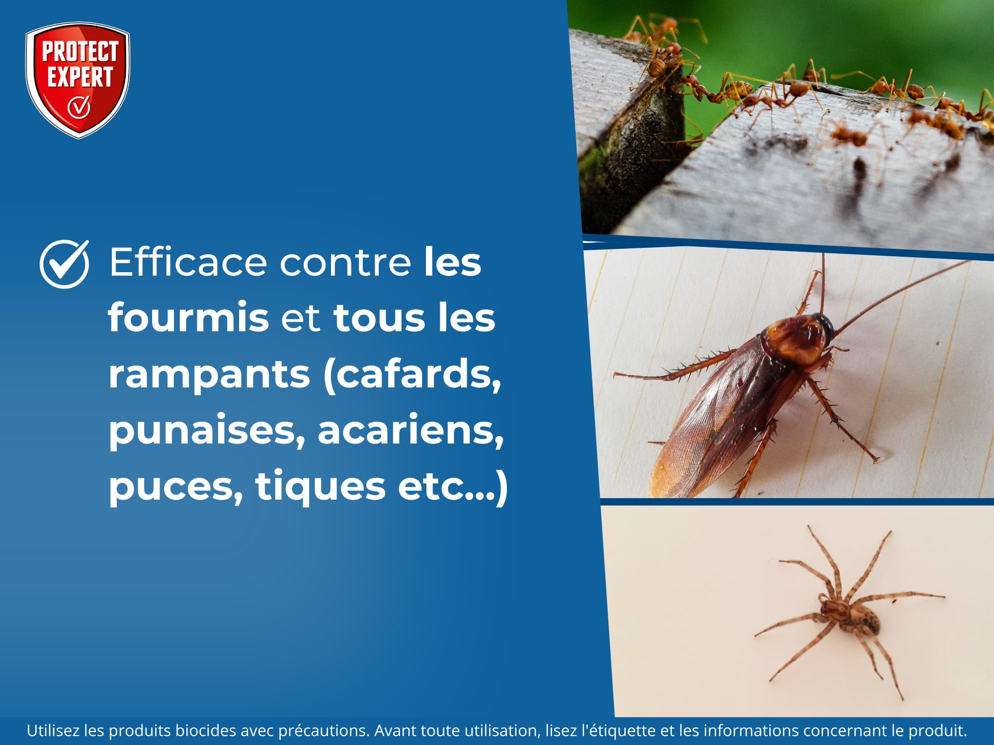 PROTECT EXPERT Poudre Anti-Fourmis Insecticide 5Kg Grand Format Économique - 20x Plus Grand - Action Choc Longue Durée - Extérieur Intérieur Jardin Terrasse Maison FOURPOUD5000