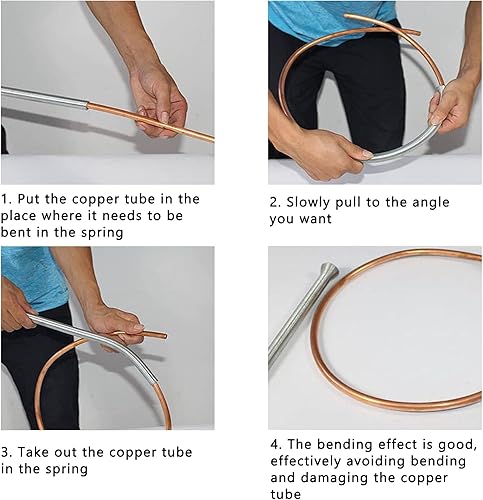 Miniatura 3 de Garosa Juego de doblador de tubos de resorte 1/4 '' 3/8 '' 1/2 '' 5/8 '' 5/16 '' Aire acondicionado Doblador de tubo de cobre Tubo de metal