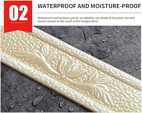 Miniatura 4 de Toonshare Moldura de espuma autoadhesiva 3D para bordes de pared, líneas decorativas de pared, decoración de borde de pared para habitación, cocina,