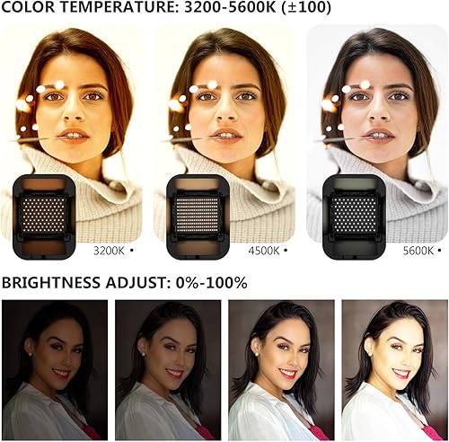 Miniatura 12 de NEEWER Luz de video LED RGB 660 PRO II mejorada con control de aplicación y kit de soporte de trípode, 2 paquetes de 50 W/1% de atenuación