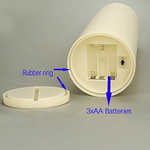 Miniatura 7 de EZiGarden Vela LED sin llama de 6 x 4 pulgadas, funciona con pilas, luz parpadeante impermeable al aire libre con control remoto y temporizador para