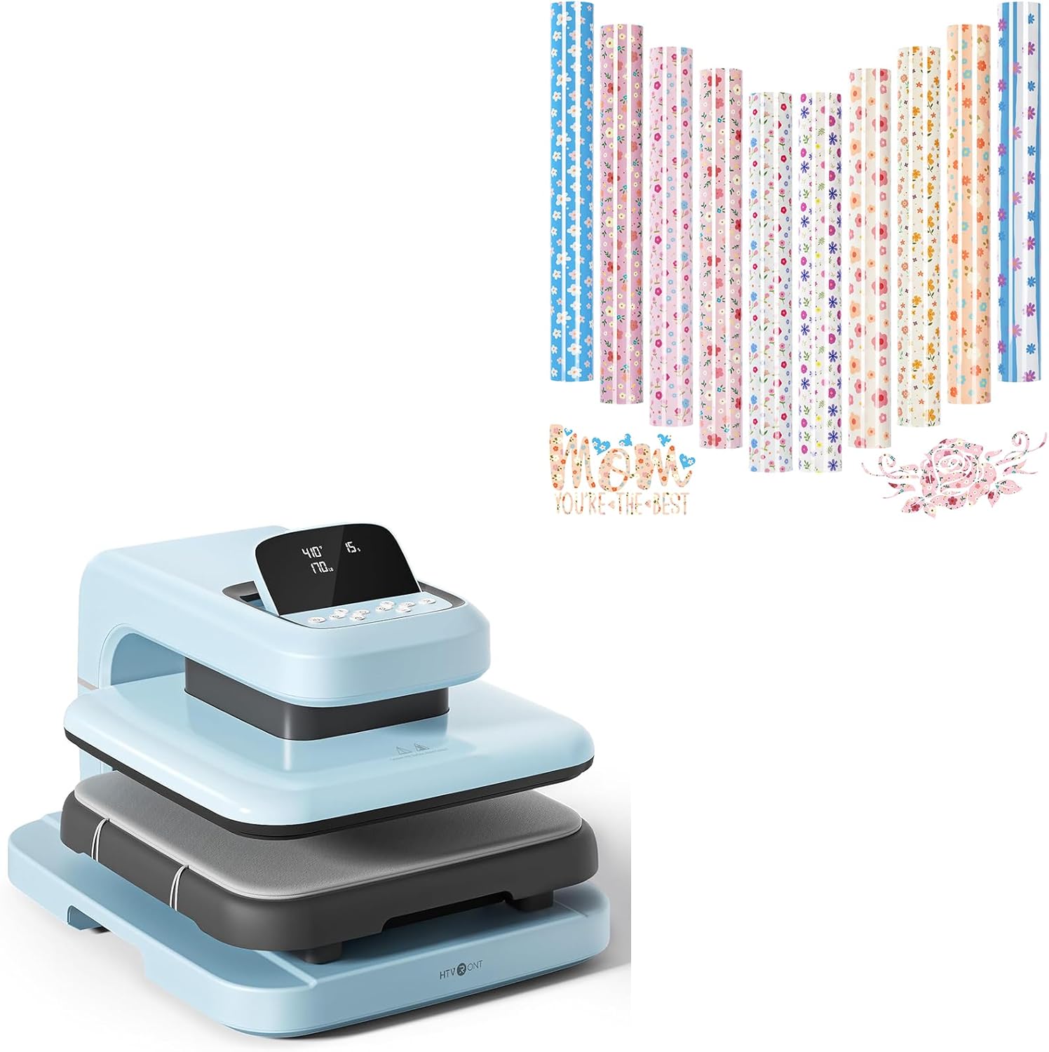 Termofijadora Automática HTVRONT Auto Heat Press 2 para Camisetas y Vinilo