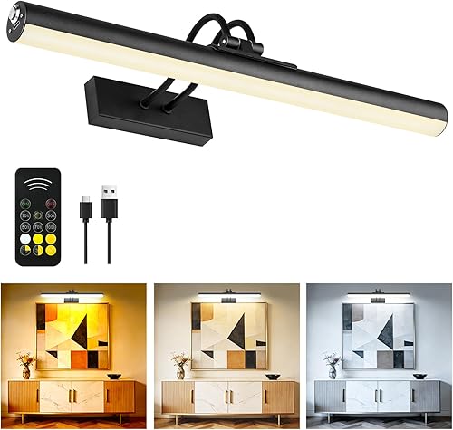 Miniatura 17 de Luz para Cuadros, Luces para Cuadros de Pared Inalámbricas, Luces para Cuadros de 16" con Temporizador y Regulables, Luces de Pared a Batería