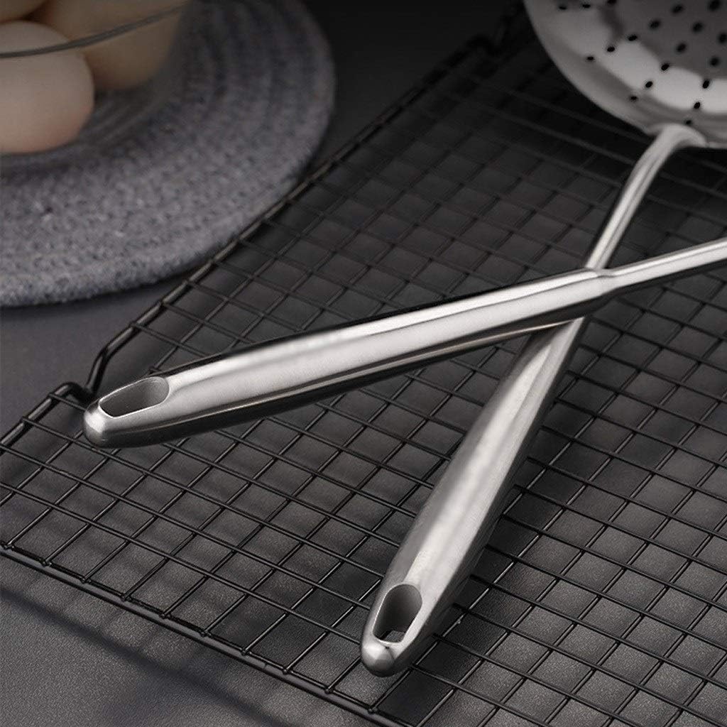 Leaky Spoon 2 Piece Set 304 Stainless Steel Colander Filter Pasta Filter Mesh Sieve for Home Kitchen French Fries Noodle Hot Pot Colander