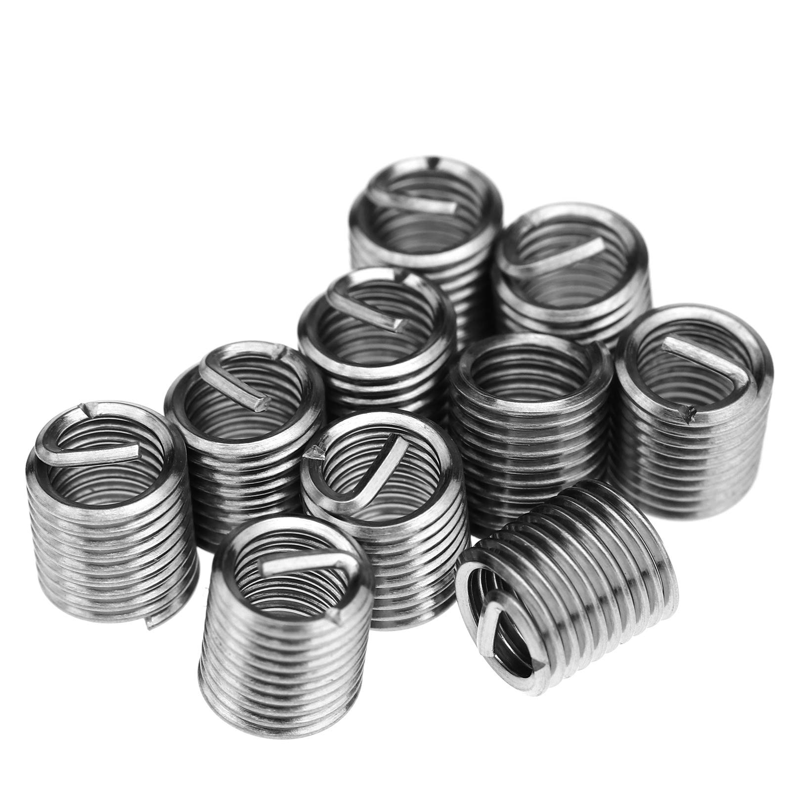 Kit Riparazione Filetti Helicoil QWORK - 50 Inserti In Acciaio Inox M3 X 2D