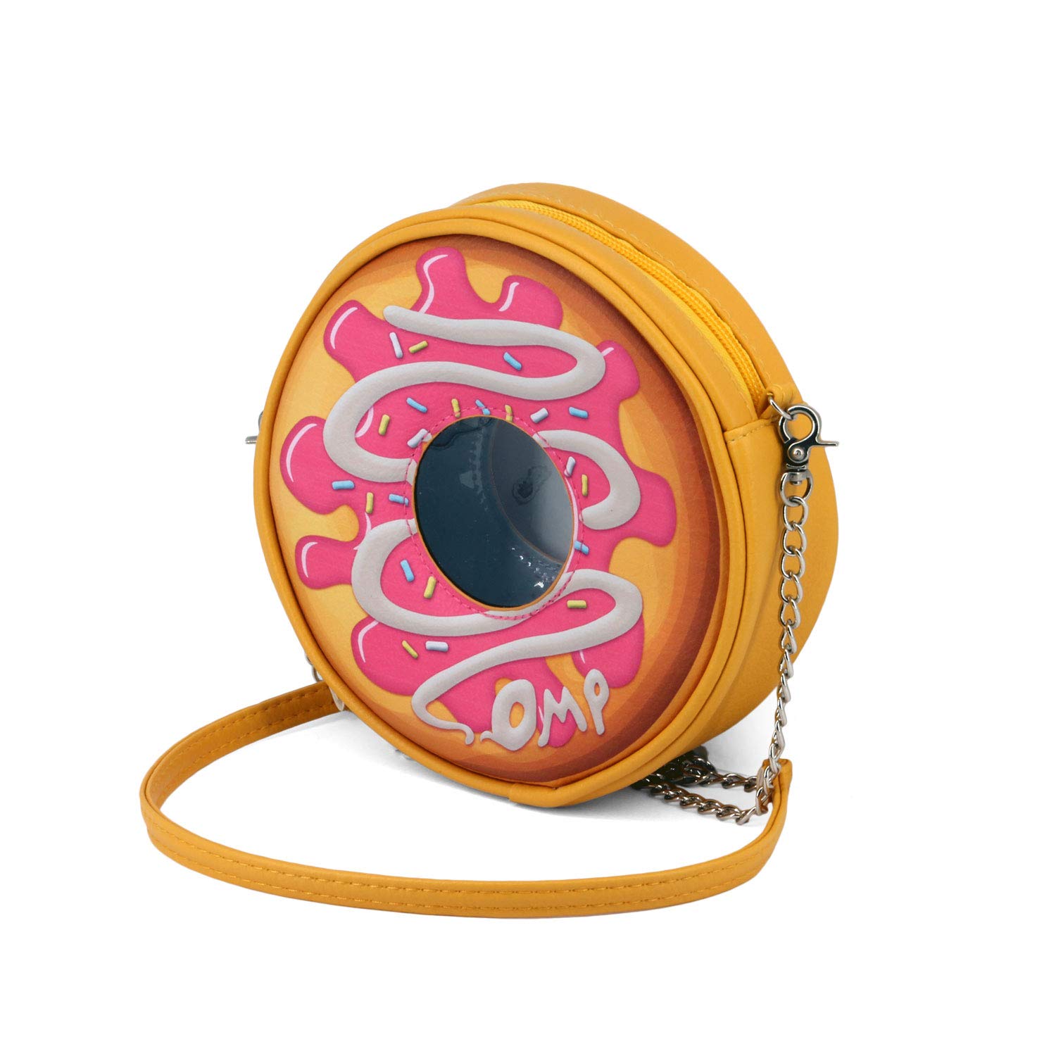 Oh My Pop Popnut-Round Shoulder Bag Messenger Bag, 18 cm, Pink