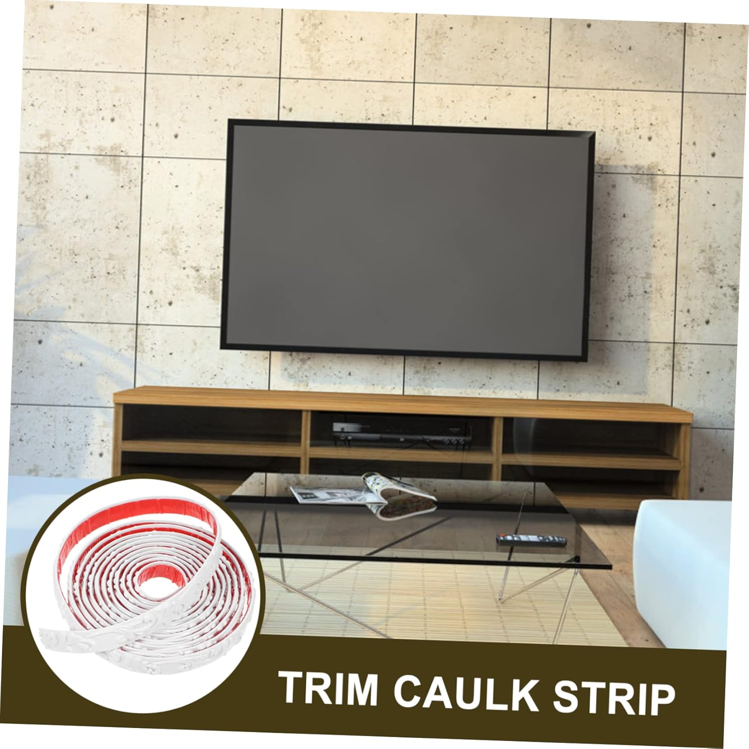 Adhesive Wall Trim Flexible Self-Adhesive Edging Molding for Home Decor Easy Installation for Living Room Kitchen Bedroom and Bathroom