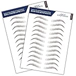Bliss and Beyond USA, 2 Sheets Natural Looking Eyebrow Tattoo Stickers, Long Lasting, Waterproof, Same Size (Los Angeles, Dark Brown) for Alopecia, Chemo, Cancer Gift