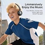 Oraolo On Écouteurs d'oreilles, Bluetooth 6.0 Casque sans fil avec charge de vitesse, audio clair, 50H Temps de jeu, confortable & Léger, appels mains libres, écouteurs d'annulation de bruit pour adultes (noir)