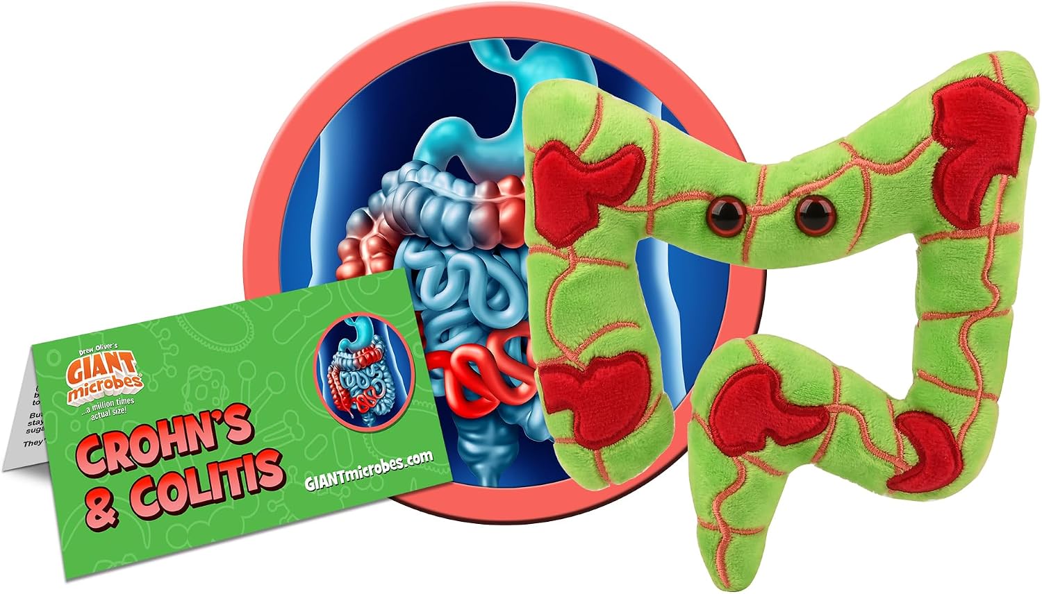 GIANT MICROBES Crohn’s & Colitis Plush, Crohn's Disease Gift, Funny Colon Gifts, Gastroenterologist Gifts, Chronic Illness Essentials, Crohn's Disease Awareness, Emotional Support Pals image 2