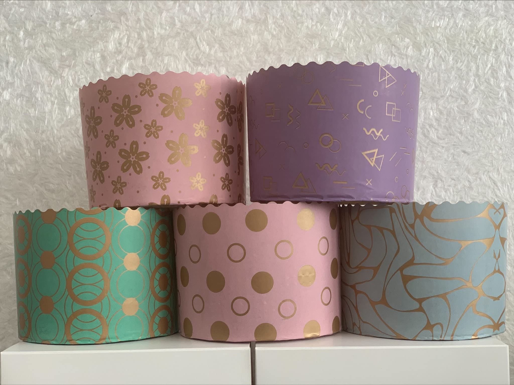 10pcs Baking Paper Molds for Easter Bread Cakes Panettone Paska 110 * 85mm (5pcs) 90 * 85mm (5pcs)