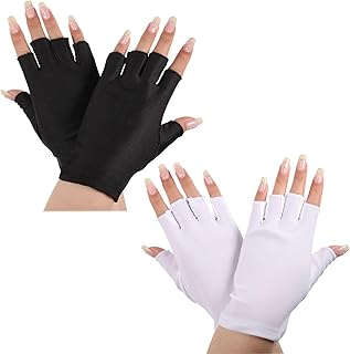 UICCVOKK 2 Pair Uv Gloves For Gel Nails Gloves For Gel Nail Lamp Nail Gloves Uv Protection Gel Manicures Glove Light Protection Gloves For Gel Nail Lamp Uv Shield Gloves For Gel Manicure