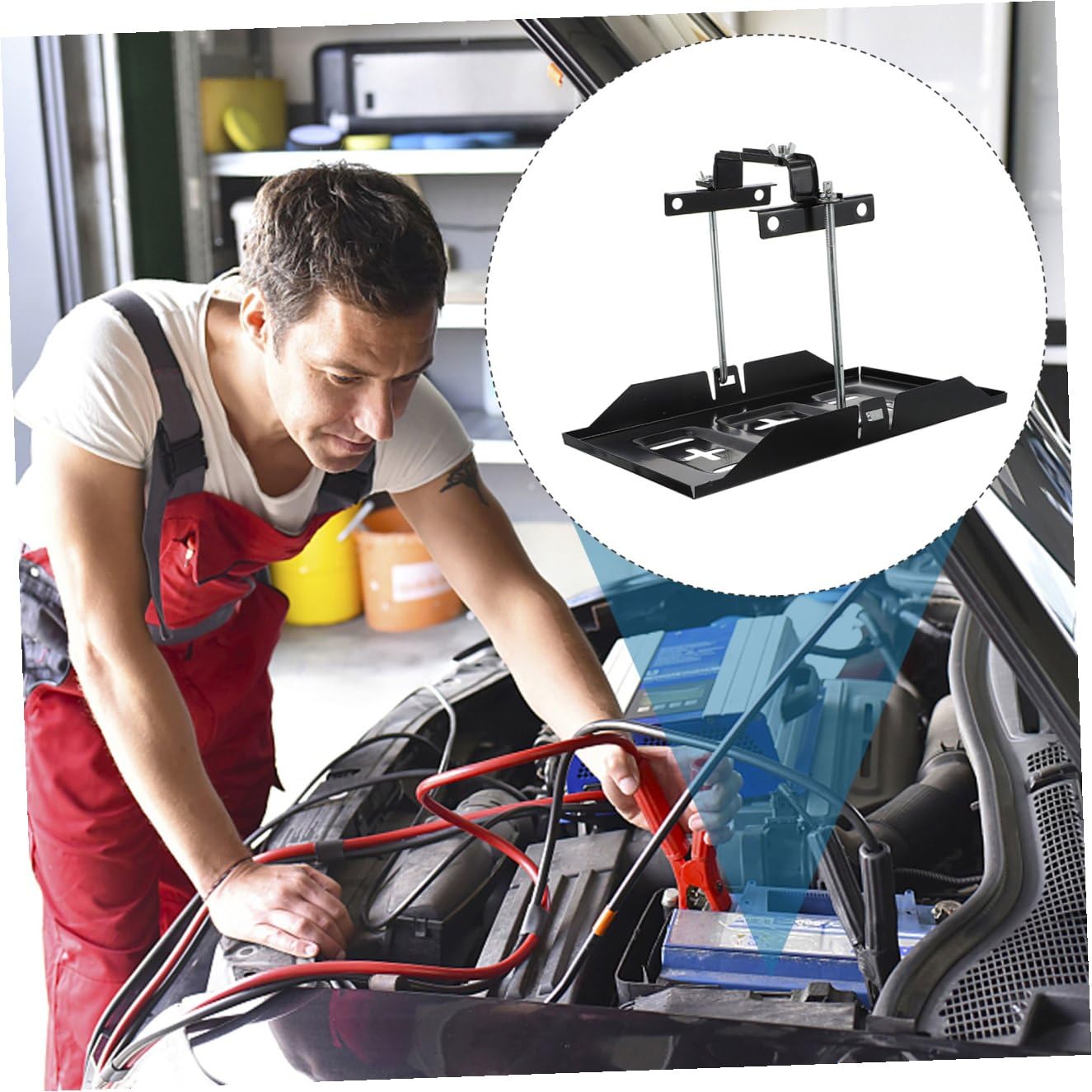 1ensemble Support De Fixation De Batterie Pour Voiture Résistant Corrosion Facile à Installer Batterie Auto