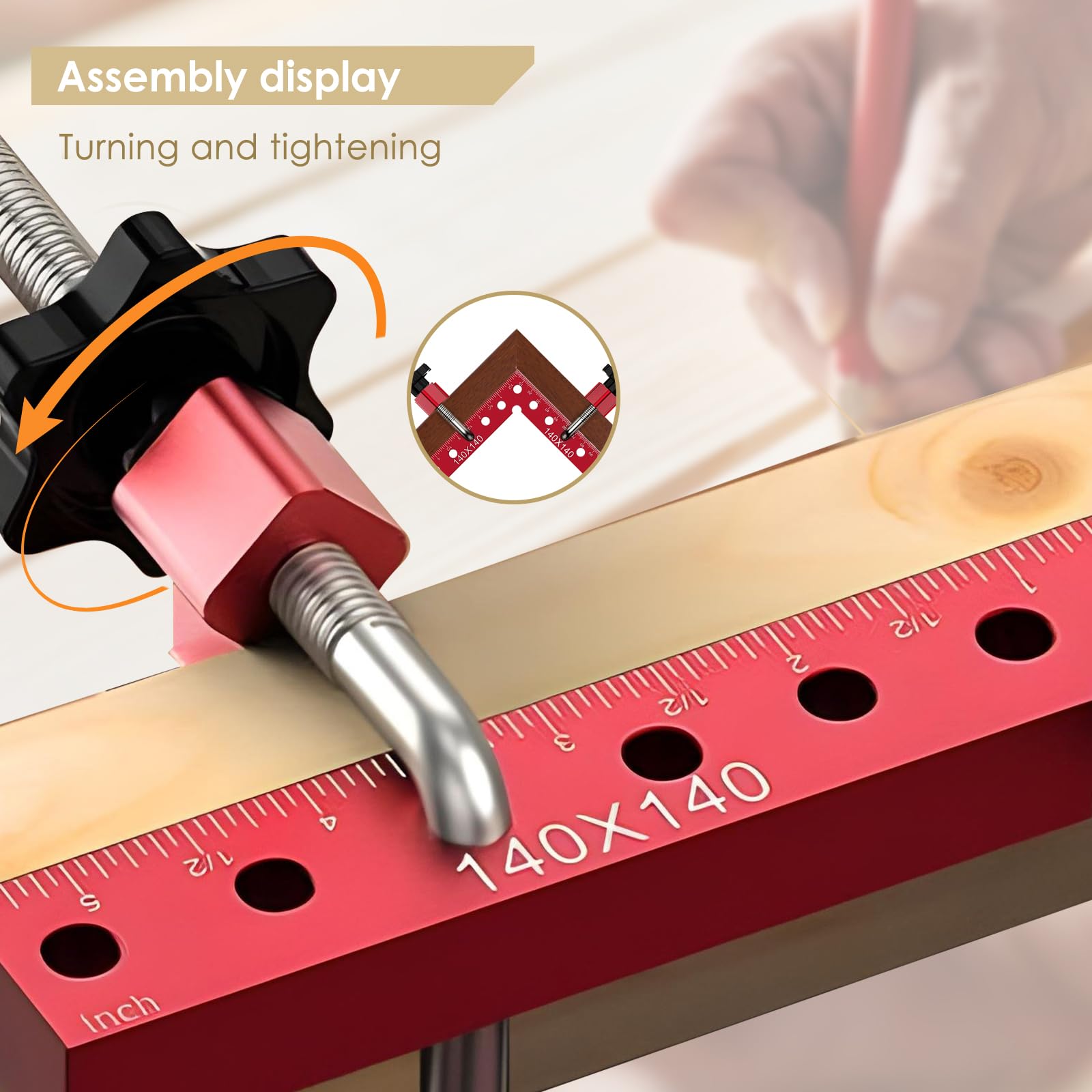 Abrazaderas Angulares, 4 Piezas Escuadra Posicionamiento 90 Grados 140Mm (5,5 Pulgadas) Abrazadera Angular Aluminio Herramientas Carpintería Escuadra Carpintero Para Carpintería Bricolaje Manualidades