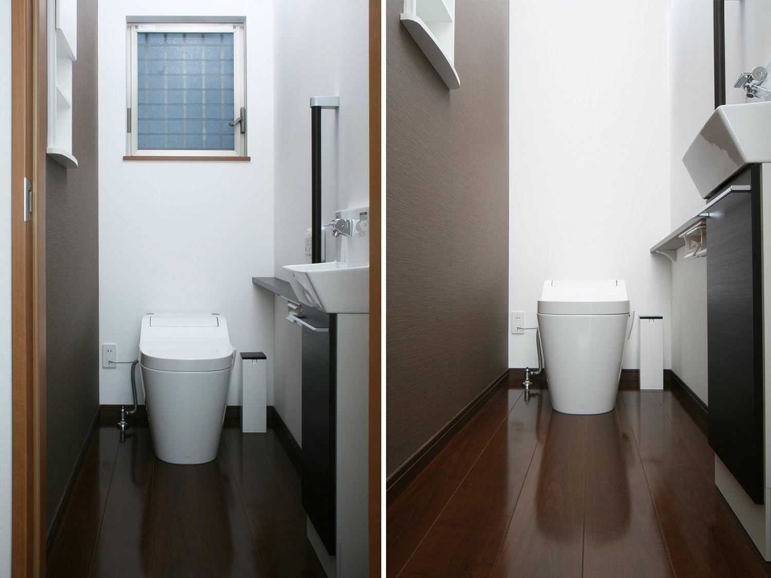 Towa Sangyo Icon Toilet Brush, Stain Resistant, Compatible with Toilets, Dark Brown