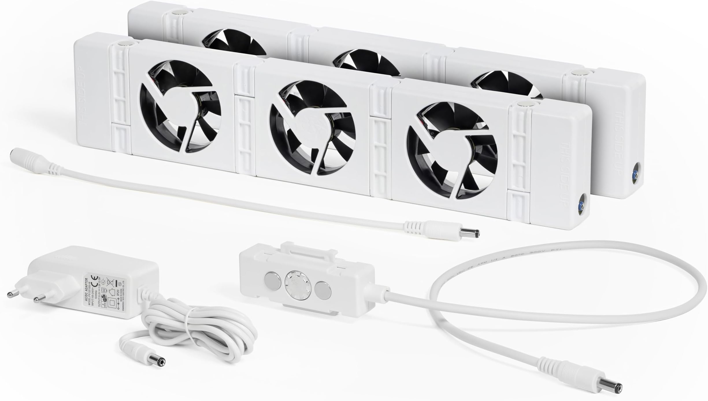 EcoCalm Heizkörper Ventilator – 5 Lüfter, Intelligenter Thermostat, Spart Energie & Erhöht Heizleistung
