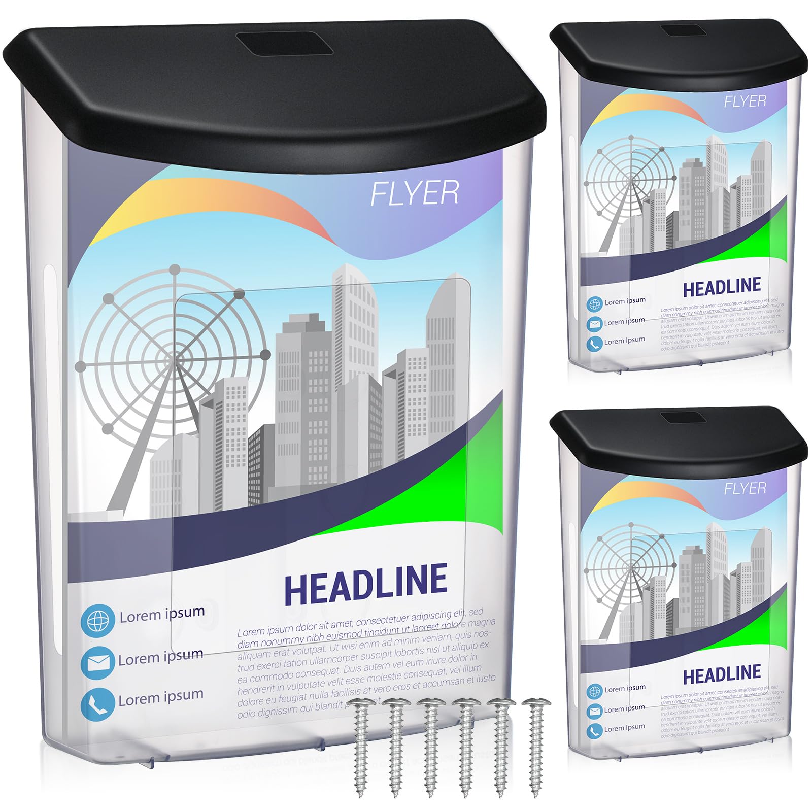 Amazon.com : Menkxi 3 Pcs Outdoor Estate Brochure Box Plastic