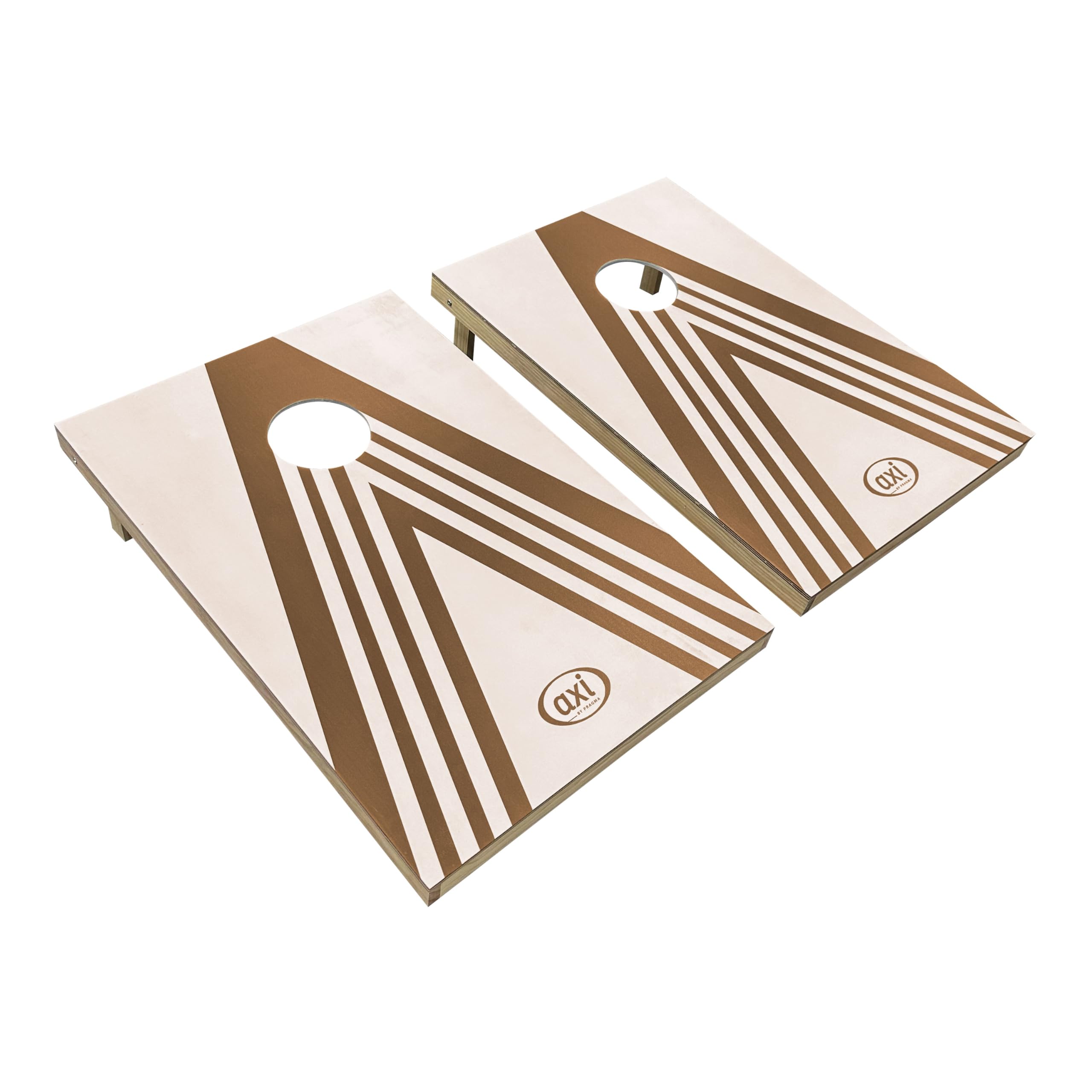 AXI Plus Cornhole Zestaw do gry w z 2 planszami - gra w rzucanie woreczkami na ?wie?ym powietrzu/w pomieszczeniach - w zestawie 8 woreczkow do cornhole i torba transportowa - 91 x 60 cm