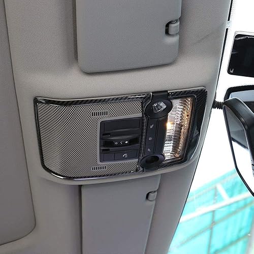 Miniatura 10 de CHEYA - Pegatinas de fibra de carbono suave para lámpara de lectura, para BMW X5 E70 X6 E71 2008-2013 (fila trasera)