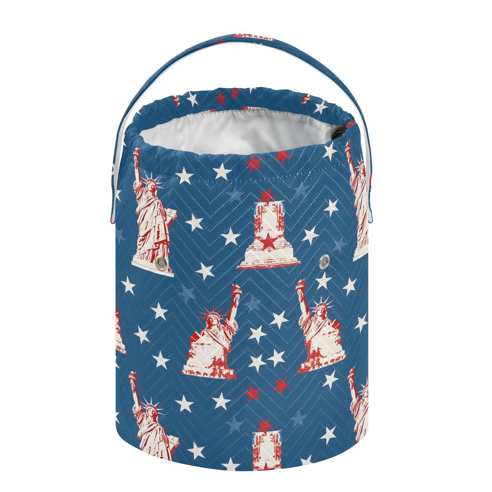 Yarn Storage Bag Small Crochet Bag Knitting Bag Organizer The Statue of Liberty 2 Yarn Bags for Crocheting Basket