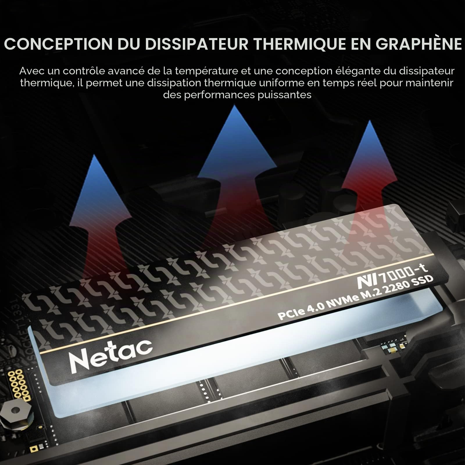 Netac NV7000-t 2TB NVMe 1.4 Internal SSD M.2 PCIe 4.0 High Speeds for PC, PS5, Laptops,Computer