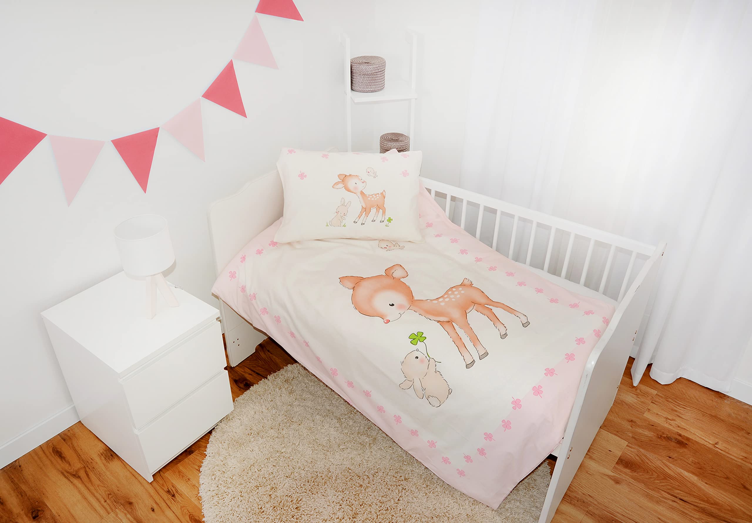 Parure De Lit Enfant Herding - Thème Chantier Construction - Housse Couette 100x135cm + Taie 40x60cm - Flanelle Coton