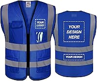 Vista 33 de Chaleco de seguridad de encargo de la alta visibilidad del chaleco de seguridad de la clase 2 Hi Vis reflex