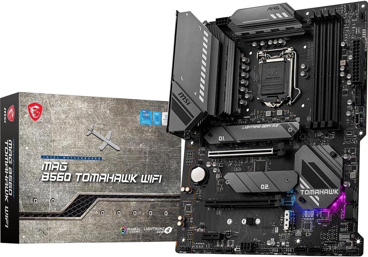 MSI B560M PRO-VDH WiFi (mATX, 11th/10th Gen Intel Core, LGA 1200 Socket, DDR4, PCIe 4, CFX, M.2 Slots, USB 3.2, 2.5G LAN, DP/HDMI)